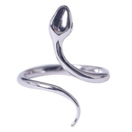 Helen de Lete Women's Snake S925 Sterling Silver Adjustable Ring