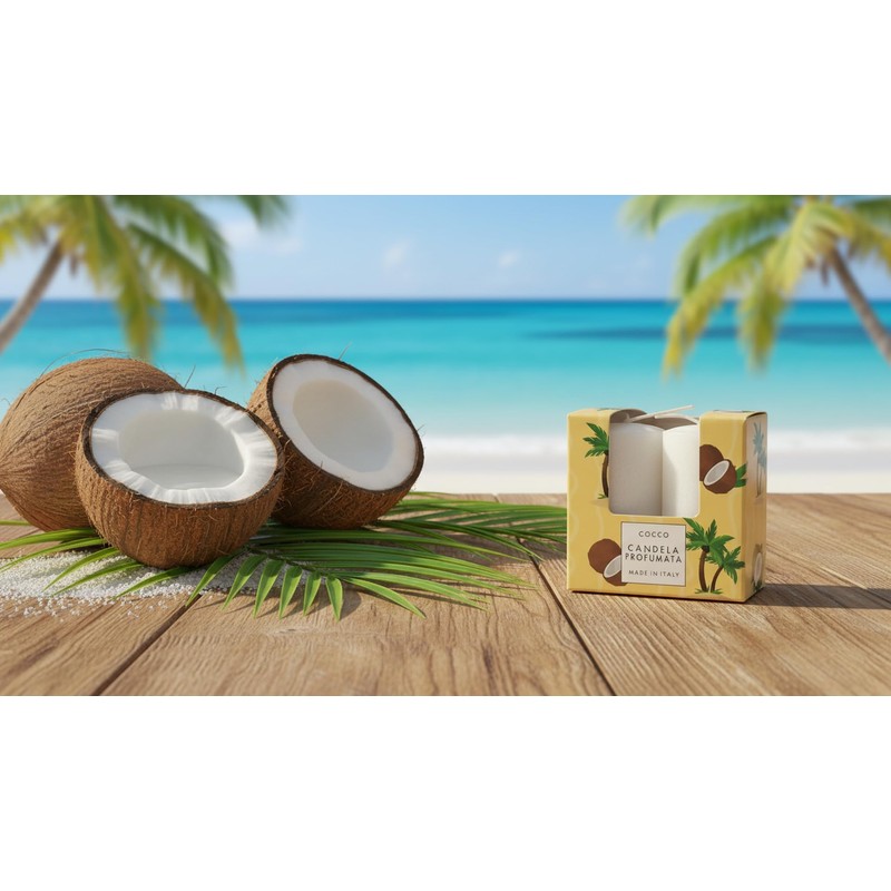 Cereria di Giorgio - 4 Candele Profumate Cocco - Ø