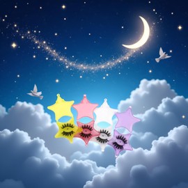 4Pcs Empty Plastic Lash Boxes Star Shape Eyelash Storage Box Travel Case 3D False Eyelashes Packaging Gift Boxes Holder Organizer for Women Girl Eyelash Storage and Packaging False Eyelashes, 4 Colors