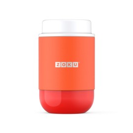 ZOKU ZK306-OR Food Jar OR Orange Food Jar, 16.5 fl oz (475 ml), Cold and Heat Retention, Colorful Food Jar, Convenient, For Going Out, For Excursions, Bento Box, Food Jar Orange