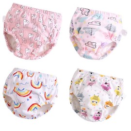 Max Shape Toddler Potty Training Pants 4 Pack,Cotton Training Underwear Size 2T,3T,4T,Waterproof Underwear for Girls and Boys - Color: Pink, Size: 2T