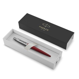 Parker Jotter Gel Pen | Kensington Red | Medium Point Black Ink (0.7 mm) | Gift Box