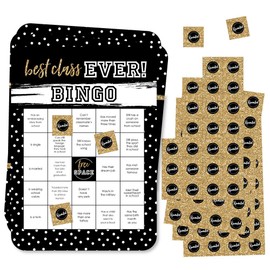 Big Dot of Happiness Reunited - Classmate Bingo Cards and Markers - School Class Reunion Party Bingo Game - Set of 18