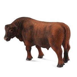 Collecta Red Angus Bull ,4.7"L x 2.6"H
