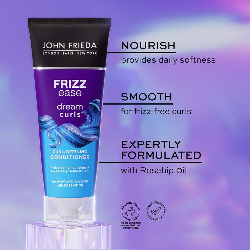 John Frieda Frizz Ease Dream Curls Curl-Defining Conditioner 250ml, Anti-Frizz