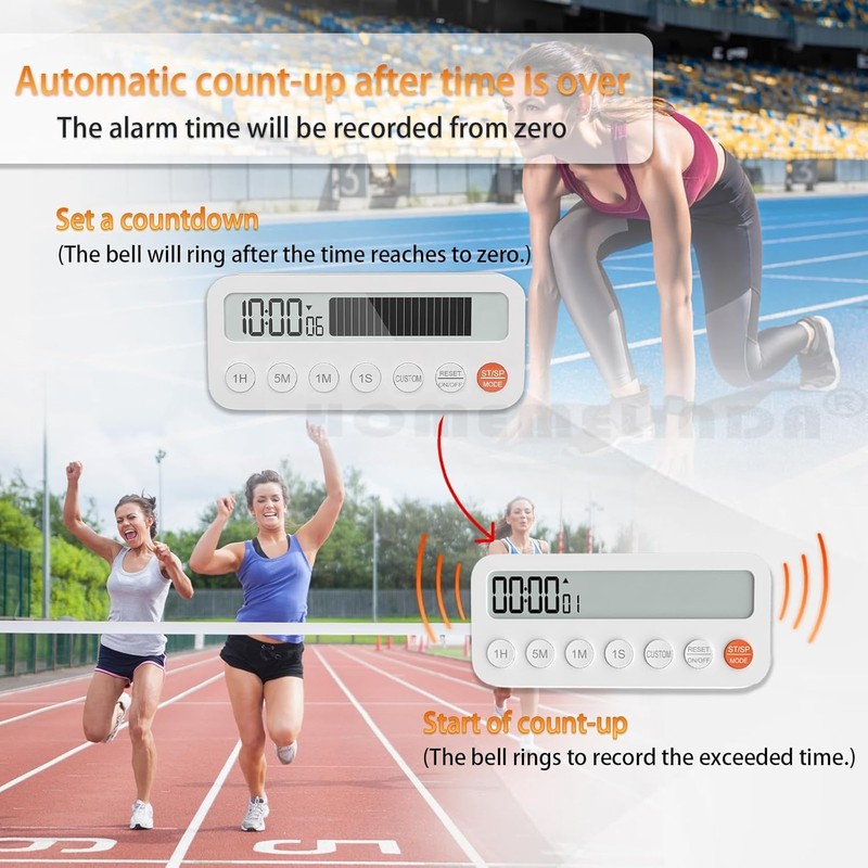 Visual Kitchen Timer Stopwatch with Progress Bar, Fast-Set Hour Minute