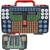 Battery Storage Organizer Case Holder Box with Tester, Double-Sided Batteries