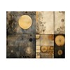Twisted R Design 20x16 Gold Squared Abstract Canvas Print Wall