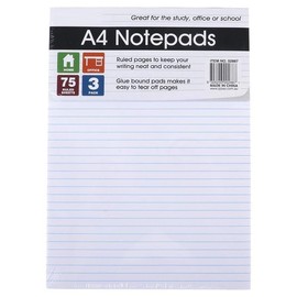 LEDON Office Legal Pads Ruled 3 x 3pk, A4 Size Writing Note Pads, Lined Notepad Notebook Paper for Business, School, College, Office
