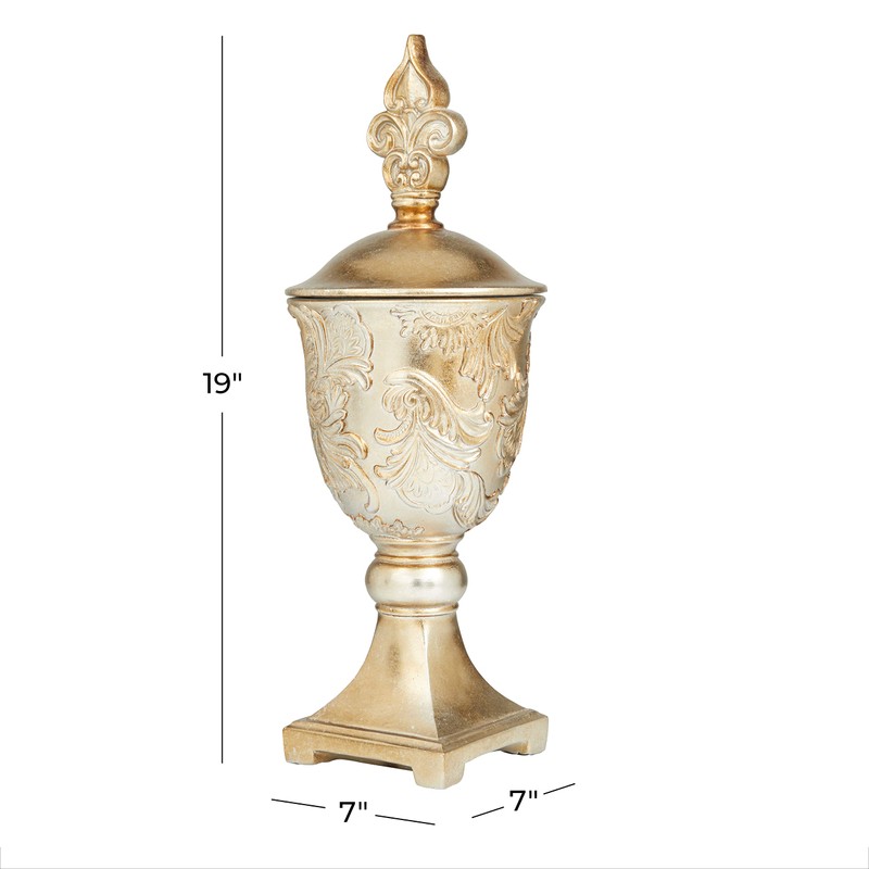 Deco 79 Polystone Solid Decorative Jars, 7" x 7" x