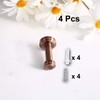 sourcing map 4pcs Wall Hook Copper Wall Mounted 1.8 Inch