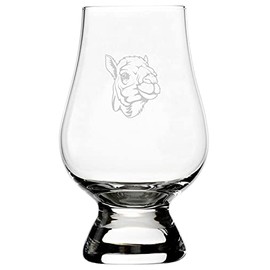 Camel Face Zoo Animal Themed Etched 6.5oz Whisky Glass Compatible With Glencairn Accessories