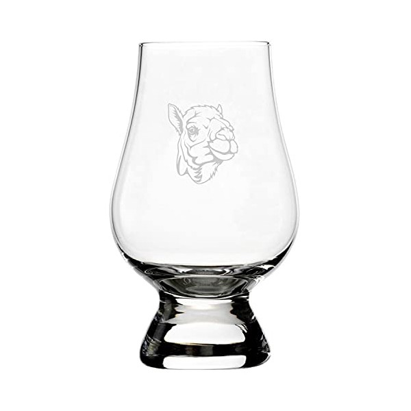 Camel Face Zoo Animal Themed Etched 6.5oz Whisky Glass Compatible