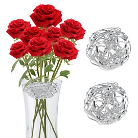 Kenzan Flower Hedgehog Ikebana, Ikebana Stem Holder, Hedgehog Flowers, Flower Stake Hedgehog, Hanataba Flower Holder, Flower Arrangement for Vases, Home, Flower Shop, Flower Decoration, Silver, Pack