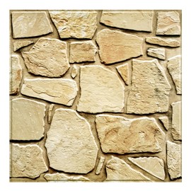 COMSTICKC 3D Faux Stone Wall Panel Peel and Stick Wall Stickers, 10 Pcs of 12"X12", Not Real Stone, Ultra-Light Thin PVC Rock Adhesive Decorative Tiles Wall Covering Wallpaper Interior Decor, Brown