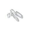 lingzaling 15mm Plastic One-Touch Clip for Flat Tape, Clear (Pack