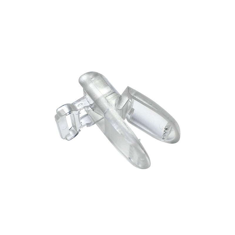 lingzaling 15mm Plastic One-Touch Clip for Flat Tape, Clear (Pack