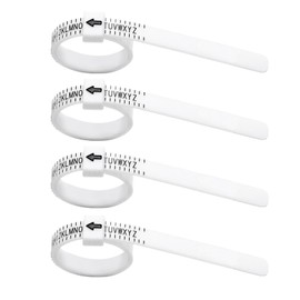 Parthan 4 Pcs A-Z Ring Sizer Set for Men and Women, Ring Sizer, UK Finger Sizer Gauges for Wedding Rings,UK Ring Sizer for Women and Men,Reusable Ring Measure