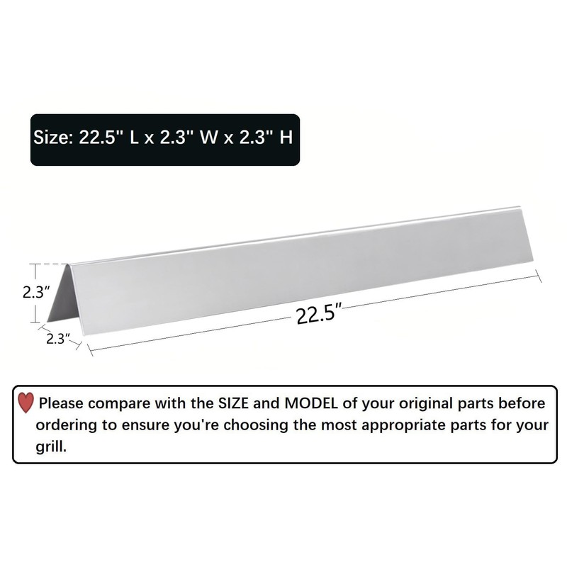 Leship 22.5" Flavorizer Bars & Burner Tube Set Replace for