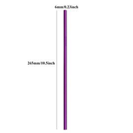 100Pcs Purple Reusable Metal Straws in Bulk Order.10.5inch Long Stainless Steel Drinking Straws by NiceCaTeLe (10.5" Long, Purple-100pcs Straight)