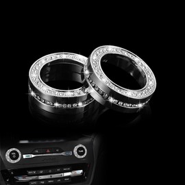 TOMALL Bling AC Conditioning Knob Button Cover Compatible with Ford Explorer 2020-2022 Centre Console Volume Radio Knob Cover Air Conditioner Tune Switch Sound Button Cover Bling Accessories for Car