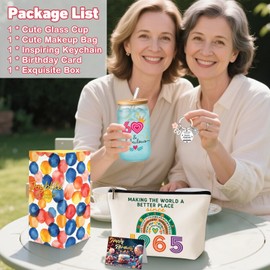 Joybble 60th Birthday Gifts for Women, Happy 60th Birthday Iced Coffee Cup Gift Sets for Ladies, Anniversary Cup, Present Keepsake Ideas for Her, Funny Gift Sets for Your Mom, Grandma, Best Friend