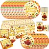 Friendsgiving Party Tableware Sets,Happy Friendsgiving Party Supplies Paper Plates and