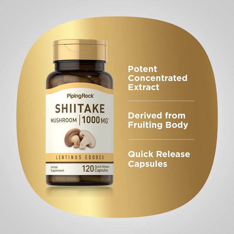 Piping Rock Shiitake Mushroom Extract | 1000 mg | 120
