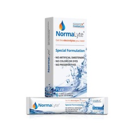NormaLyte NormaLyte Oral Rehydration Salts- Pack of 6 (Pure) | Electrolyte Powder, Energy Supplements, Electrolytes Packets, Potassium Supplement, Hydration Sachet, No Preservatives, Vegan, Dehydration