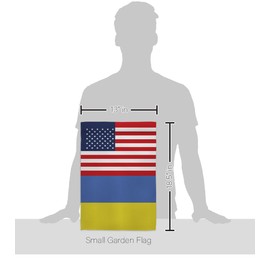 Ukrainian Flag Ukraine US Friendship Garden Ucrania Home Decor Indoor Tapestry World Country - Outdoor Decorations House Banner Wall Hanging Small Yard Stand With Ukrainian Gifts Made In USA