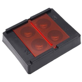 4 Holes Dental Tools Organizer Dental Shading Light Box Composite Resin Mixing Well Light-Proof Storage Hading Color Toning Case for Mixing Resin Placement