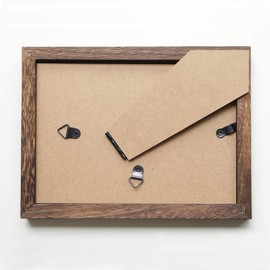 Ray & Chow 5x7 Matted Rustic Brown Picture Frame,Made to Display 4x6 with Mat or 5x7 without Mat,Solid Wood and Glass Window,Table Top Display or Wall Hanging