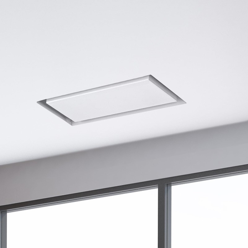 Zion 4" x 10" Flush Mount Stainless Steel White Wall