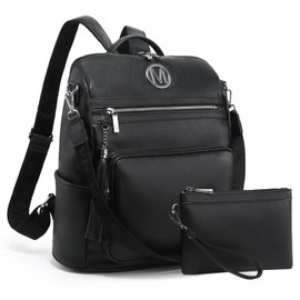MKP COLLECTION Women Fashion Backpack Purse Convertible Large Ladies Rucksack Versatile Travel Shoulder Bags Handbag Set with Tassel (2pcs)