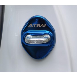 OKAYOHINN S-MSGL Daihatsu New Atley 6th Generation Front Left and Right Doors, Striker Cover, Door Lock Cover, Plating, Accessories, Interior Parts, Stainless Steel, 2 Pieces, Easy to Install (Blue)