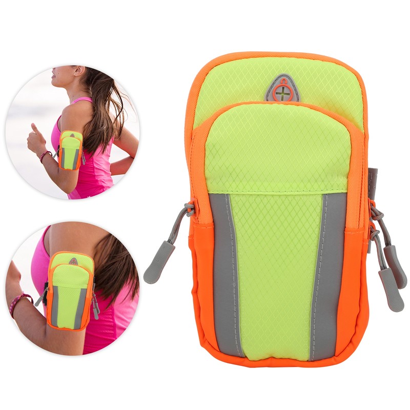 Nylon Mobile Phone Arm Bag Multipocket Men and Women for