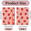 CRETACABIN Strawberry Passport Cover Wallets Leather Credit Card Holder Passport