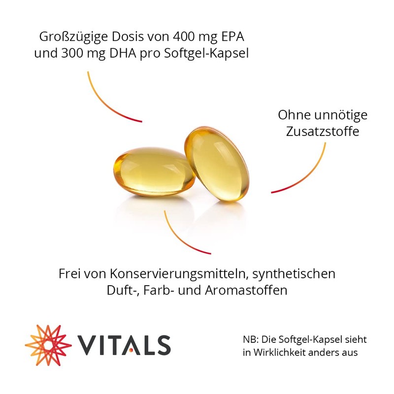 Vitals Ultra Pure EPA/DHA - 700 mg, 60 Softgel Capsules.