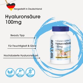 Fair & Pure® - Hyaluronsäure Tabletten 100mg - 120 Tabletten - hochdosiert - fermentiert - vegan