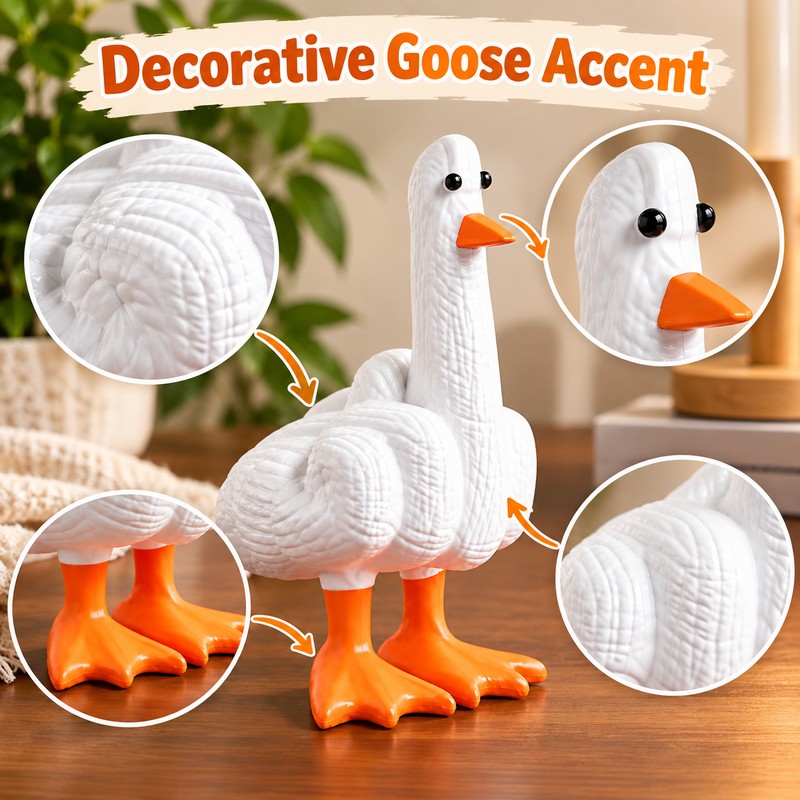 Duck You Gesture Resin Statue – Funny Middle Finger Duck