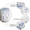 Coastal Eucalyptus Shower Curtain Set with Hook 72" x 72",Blue