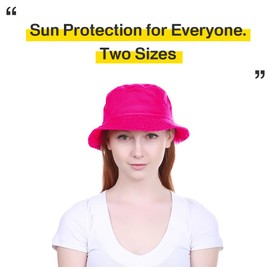 KBETHOS® 100% Cotton Washed Bucket Hat, Hot Pink, Large-X-Large