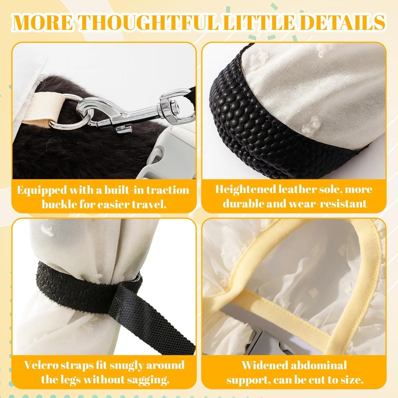 Anti Dust Pants with Shoes for Dogs,(Fit Weight: 1.8-3.2 lbs)
