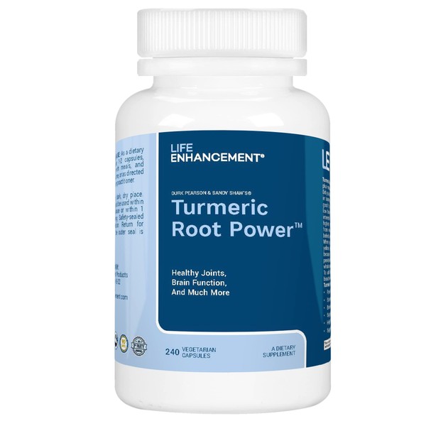 Life Enhancement Turmeric Root Capsules - Curcuma Capsules Supplement - 1200 mg Turmeric (Curcuma Longa) Root - 120 Servings