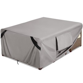 Outdoor Patio Furniture Set Covers Waterproof 120 x 120 inch Weatherproof Square Cover, 600D Heavy Duty for Outside Dining Table and Chairsfit 10 x 10 ft, 118 x 118 inch Table