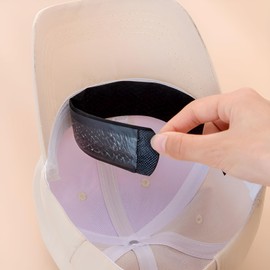 ZGWANSUI 50 Pieces Hat Sweat Liner, Golf Hat Liner Cap Absorbent Sweat Pad Disposable for Baseball, Adhesive Sweat Band for Hats, Cap Sweat Guard Liner Protection Sticker Tape for Women Men, White