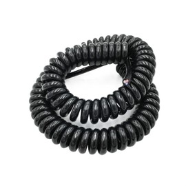 Pangyoo Electrical Wire Stretch 2.5 Meters Black Wire Spring Spiral Cable, 2 Cores 8 Cores Multi Core Pins Wires, 0.2mm 0.5mm 1.5mm Can Extend Tensile Power Cord(Color:8 Core,Size:17 AWG 1.0mm)