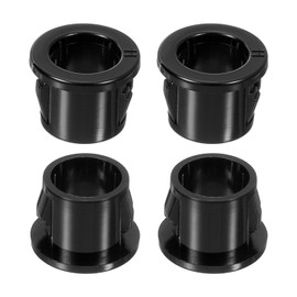 uxcell 38 Pcs Cable Snap Bushing Grommet, 7/16" Mounting Dia Black Round Nylon Snap in Cable Grommet Protector, Plastic Cable Hole Grommets for Wiring