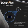 BATIGE Single Port USB 3.0 Male to Female AUX Car