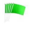 50 Packs Green Small Flags on Sticks Hand Waving Flag